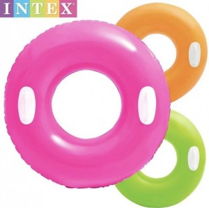 Intex 59258 надувне коло глянцеве, з ручками, 76см, від 8 р