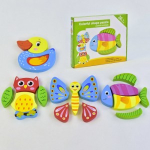Деревянная игра Пазлы 4в1 С 35730