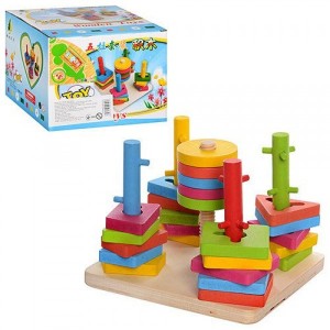 Деревянная игрушка Пирамидка-Ключ MD 0061