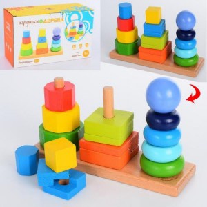 Деревянная игрушка Пирамидка Д037