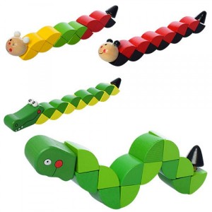 Дереянная игрушка Змейка MD 1194