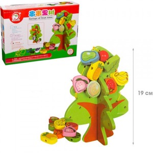 Деревянная игрушка Фрукты шуровка 104