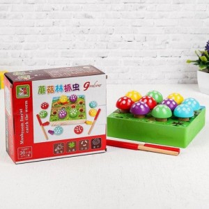 Деревянная магнитная игра Грибы