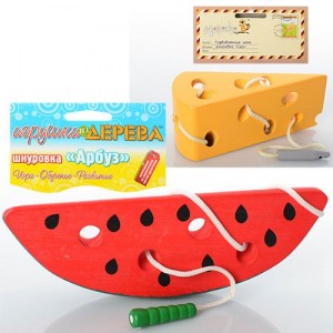 Деревянная игрушка Шнуровка MD 0494