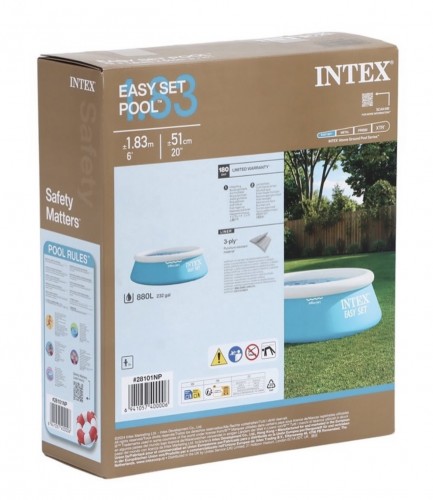 Надувний басейн Intex 28101 Easy Set розміром 183x51 см