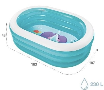 Надувний басейн Intex 57482, розміром 163х107х46 см