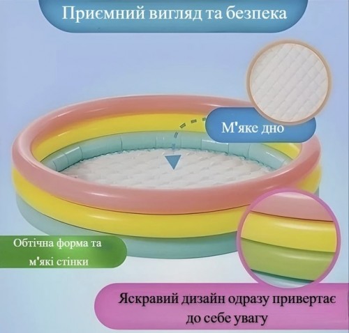 Надувний басейн «Веселка» Intex 57412, розміром 114x25 см